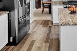 New vinyl flooring in a residential home