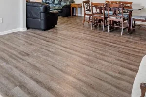 New vinyl flooring in a residential home