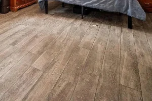 New vinyl flooring in a residential home