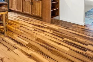 New vinyl flooring in a residential home