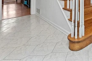 New tile flooring in a residential home