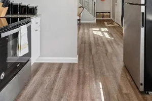 New vinyl flooring in a residential home