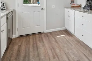 New vinyl flooring in a residential home