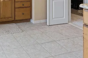 New tile flooring in a residential home